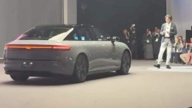 Sony drives car onto stage using PlayStation 5 controller