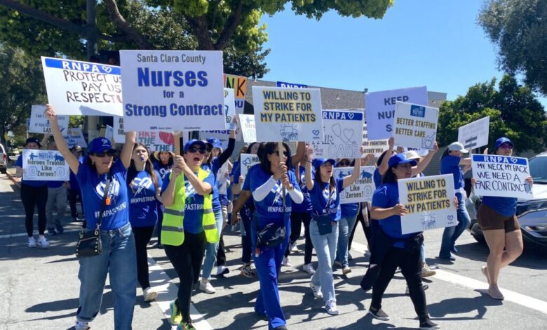 Thousands of upset Santa Clara County nurses strike Thousands of upset Santa Clara County nurses strike