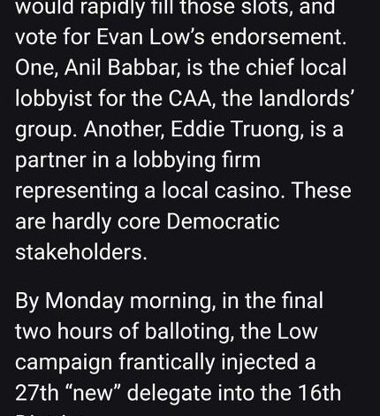 Ex-San Jose mayor criticizes Democratic Party after it endorses rival Ex-San Jose mayor criticizes Democratic Party after it endorses rival