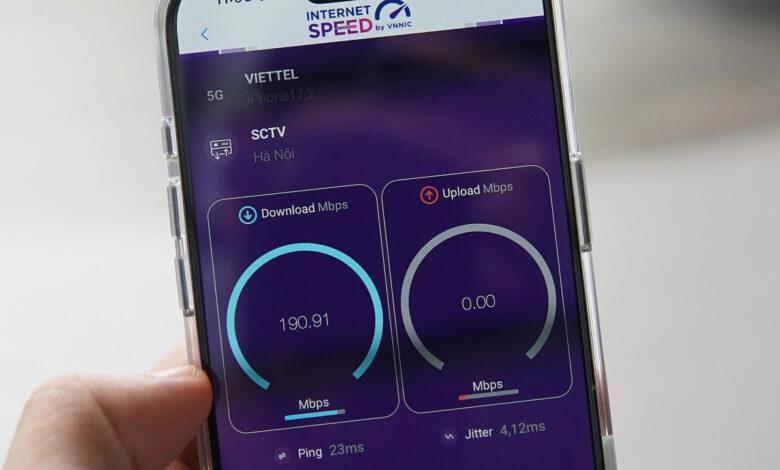 Tốc độ 5G của các nhà mạng được công khai Tốc độ 5G của các nhà mạng được công khai
