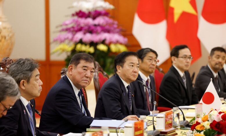 Leaders of Japan, Vietnam discuss free trade in the face of tariff tensions Leaders of Japan, Vietnam discuss free trade in the face of tariff tensions