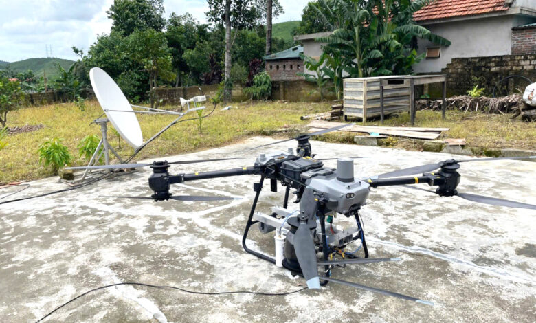 Drone có thể phát sóng di động trong vùng lũ Drone có thể phát sóng di động trong vùng lũ
