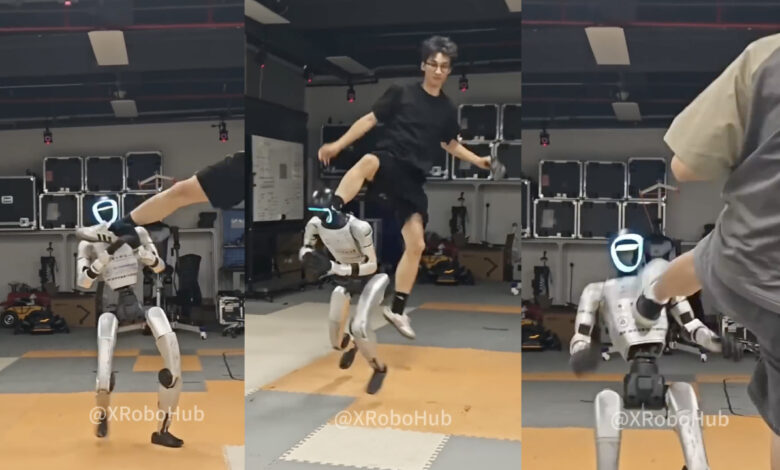Robot hình người Trung Quốc trải qua ‘bài kiểm tra bạo lực’ Robot hình người Trung Quốc trải qua ‘bài kiểm tra bạo lực’