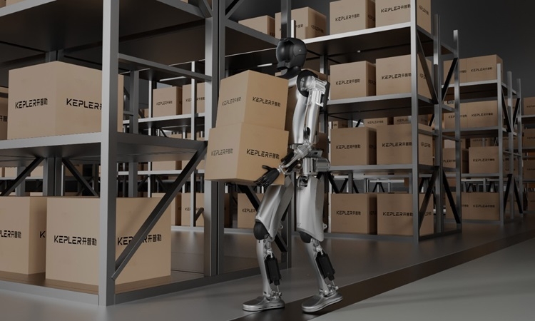 Robot hình người Trung Quốc có thể đi thẳng gối Robot hình người Trung Quốc có thể đi thẳng gối
