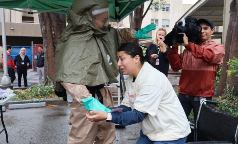 Silicon Valley hospital workers train for Super Bowl threats Silicon Valley hospital workers train for Super Bowl threats
