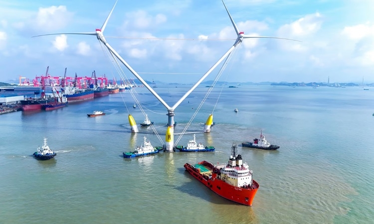 Trang trại điện gió chống bão ven biển Trung Quốc Trang trại điện gió chống bão ven biển Trung Quốc