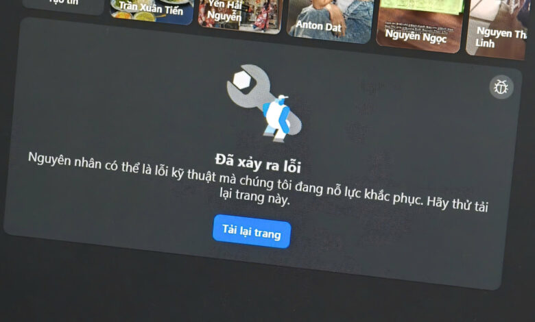 Facebook hoạt động chập chờn Facebook hoạt động chập chờn