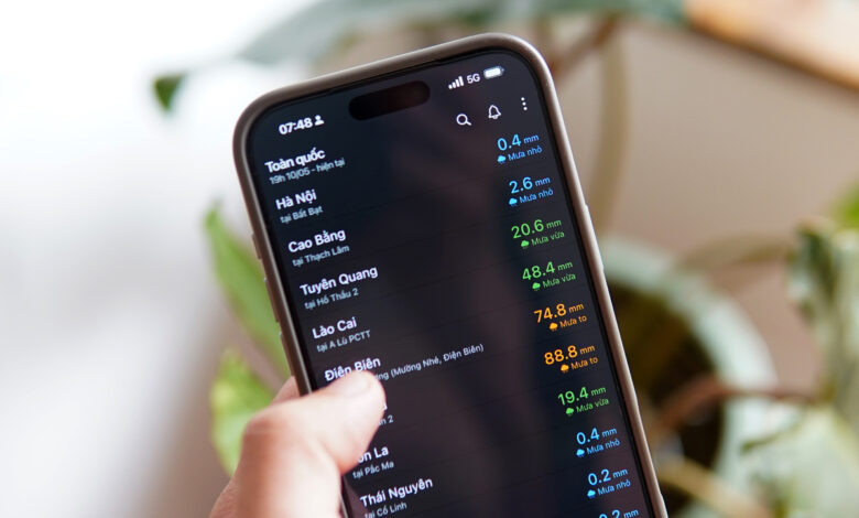 Ứng dụng Việt báo lượng mưa được hàng chục nghìn người sử dụng Ứng dụng Việt báo lượng mưa được hàng chục nghìn người sử dụng