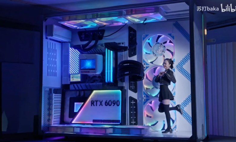 Nữ game thủ tự chế ‘căn phòng CPU’ Nữ game thủ tự chế ‘căn phòng CPU’