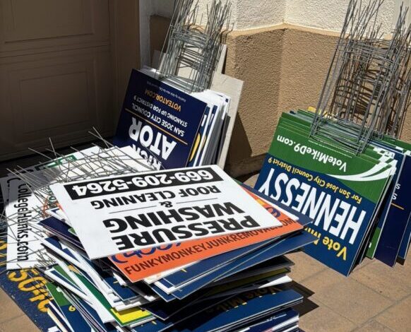 Escalating sign spat riles San Jose District 9 candidates Escalating sign spat riles San Jose District 9 candidates