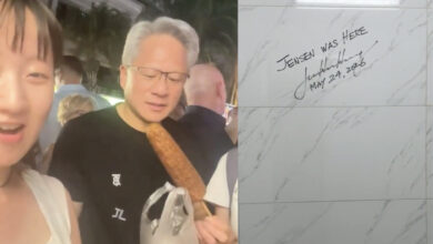 Jensen Huang ký lên tường nhà vệ sinh, ‘bao trọn’ quầy bắp nướng