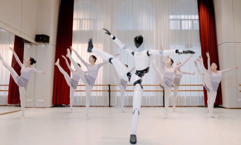Robot hình người khiêu vũ, múa ballet Robot hình người khiêu vũ, múa ballet