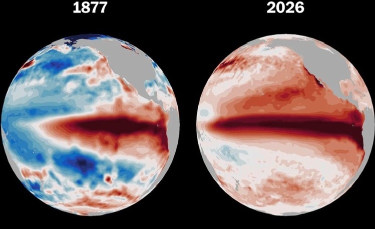 Dòng nước ấm cung cấp sức mạnh cho siêu El Nino Dòng nước ấm cung cấp sức mạnh cho siêu El Nino