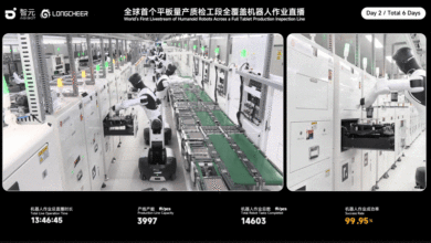Livestream robot hình người làm việc trong nhà máy