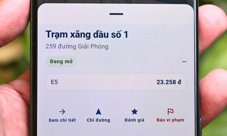 Ứng dụng tra cứu giá xăng và phản ánh vi phạm chất lượng Ứng dụng tra cứu giá xăng và phản ánh vi phạm chất lượng