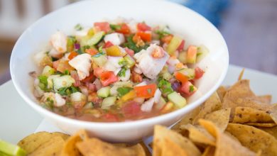 Ceviche Ô liu và Nho – Hương vị tươi mát từ Biển cả